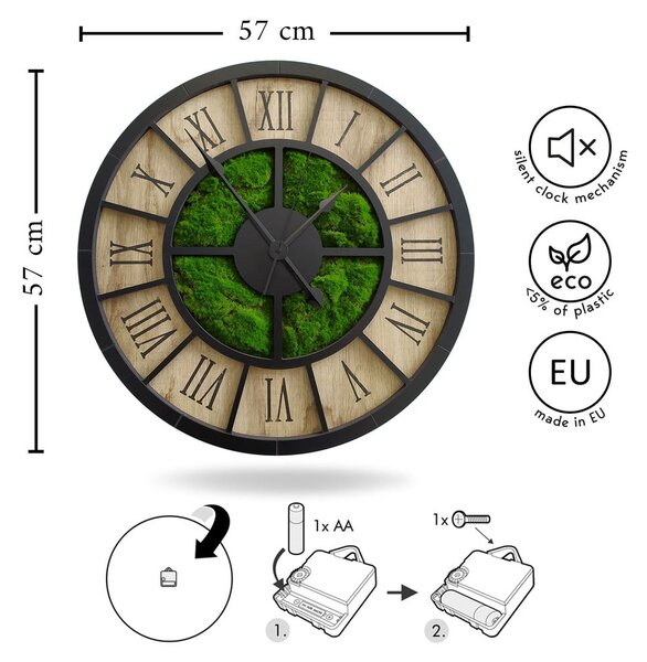Orologio da parete ø 57 cm Ben – Styler