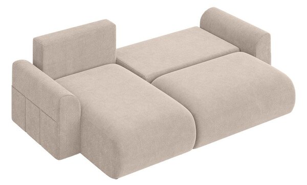 Divano angolare beige allungabile (con composizione variabile) Lorine – Ropez