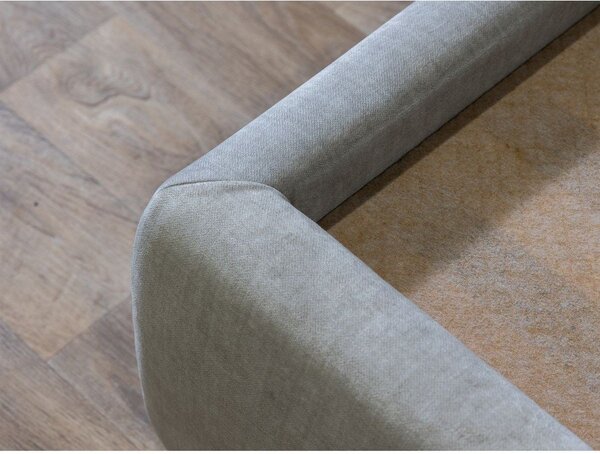 Letto matrimoniale imbottito grigio chiaro con contenitore con griglia 180x200 cm Jade - Bobochic Paris