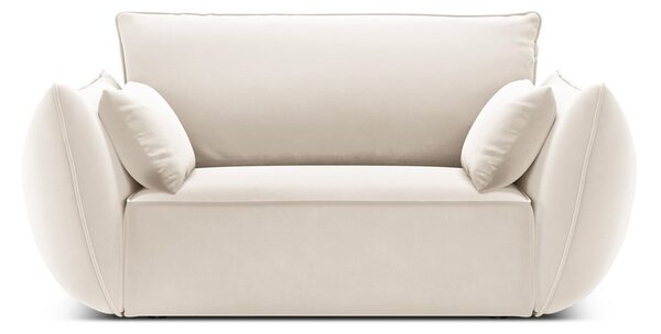 Poltrona beige con rivestimento in velluto Vanda – Mazzini Sofas
