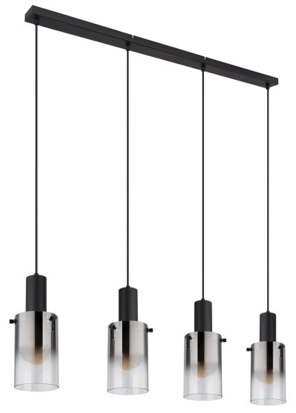 Globo 15907-4H - Lampadario a sospensione con filo FLORENTINA 4xE27/40W/230V nero