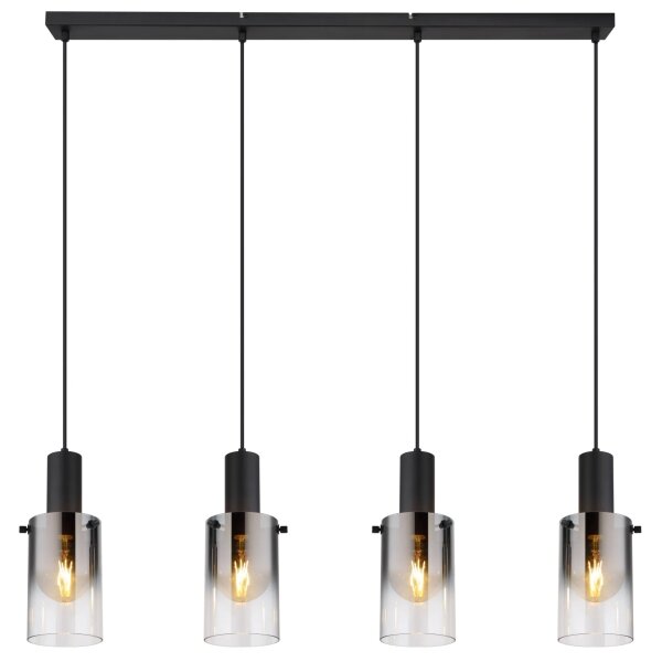 Globo 15907-4H - Lampadario a sospensione con filo FLORENTINA 4xE27/40W/230V nero