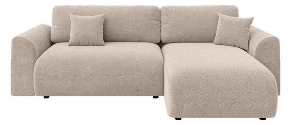 Divano angolare beige allungabile (con composizione variabile) Lorine – Ropez