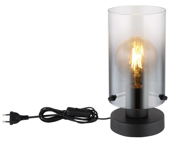 Globo 15907T - Lampada da tavolo FLORENTINA 1xE27/40W/230V diametro 12,5 cm nero
