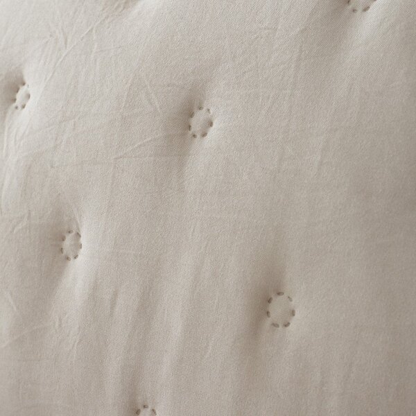 Copriletto trapuntato crema in lana d'agnello 220x230 cm Cosy Nori - Catherine Lansfield