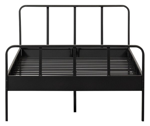 Letto singolo in metallo nero con griglia 120x200 cm Mees - WOOOD