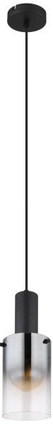 Globo 15907H - Lampadario a sospensione con filo FLORENTINA 1xE27/40W/230V diametro 12,5 cm nero