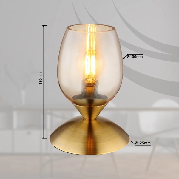 Globo 24007M - Tavolo touch lampada KUWAITA 1xE14/25W/230V ottone