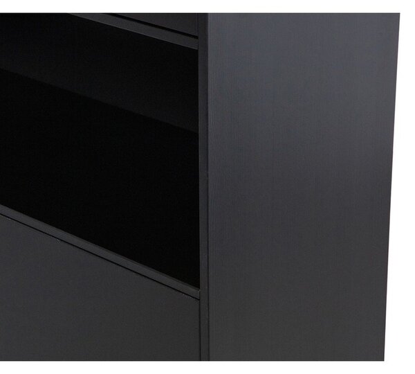 Armadio modulare nero in legno di pino 40x210 cm Finca - WOOOD