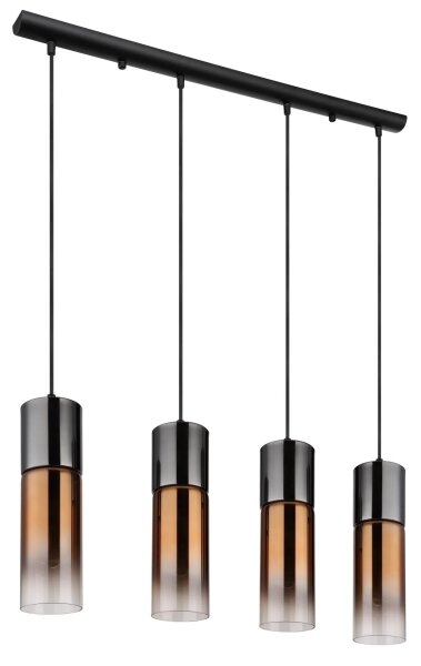 Globo 21000-4HG - Lampadario a sospensione con filo ANNIKA 4xE27/25W/230V nero/rame