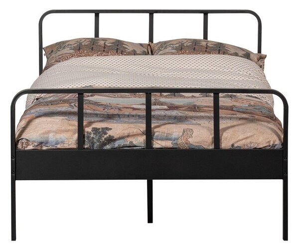 Letto singolo in metallo nero con griglia 120x200 cm Mees - WOOOD