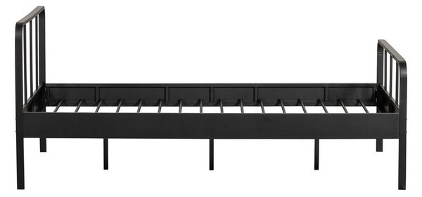 Letto singolo in metallo nero con griglia 120x200 cm Mees - WOOOD