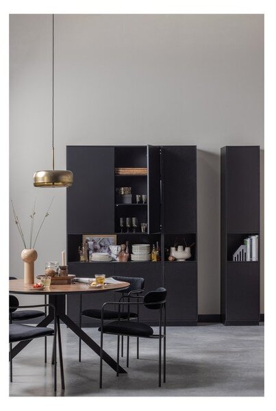 Armadio modulare nero in legno di pino 40x210 cm Finca - WOOOD