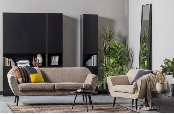 Armadio modulare nero in legno di pino 40x210 cm Finca - WOOOD