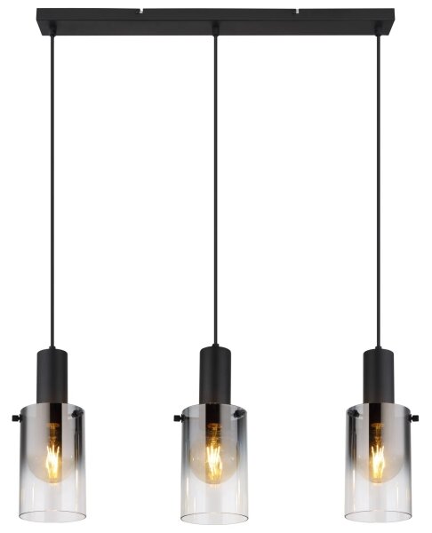 Globo 15907-3H - Lampadario a sospensione con filo FLORENTINA 3xE27/40W/230V nero