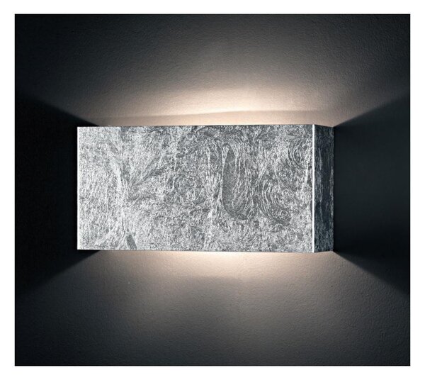 LEI LAMPADA DA PARETE IN METALLO DECORATO FOGLIA ORO O FOGLIA ARGENTO