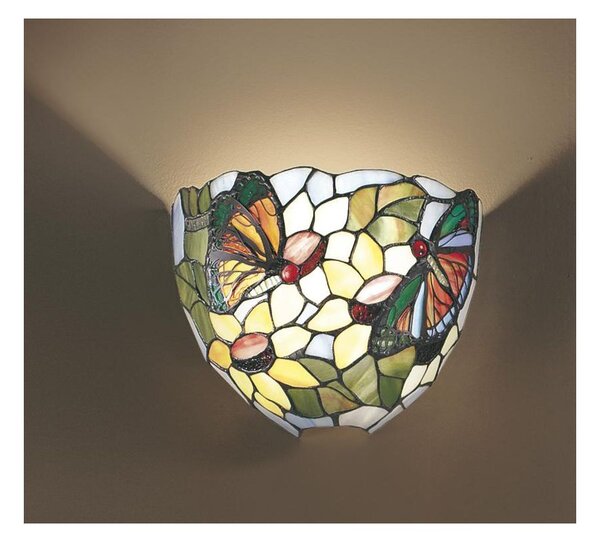 T534-A SUNFLOWER LAMPADA DA PARETE IN VETRO TIFFANY