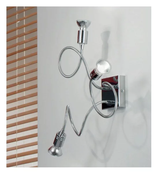 GINEVRA 3 FLEX LED PLAFONIERA/APPLIQUE IN METALLO CROMATO