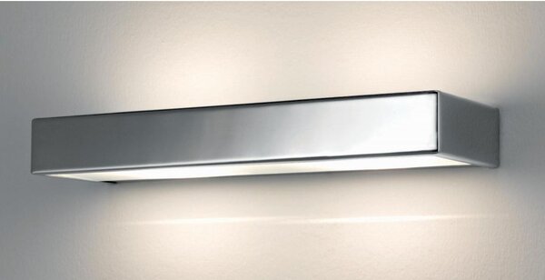 BRIK 2 LAMPADA DA PARETE MODERNA FINITURA CROMO O BIANCA LUNGHEZZA CM 40