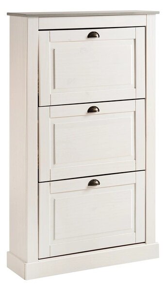Scarpiera bianca in legno di pino Toby - Støraa