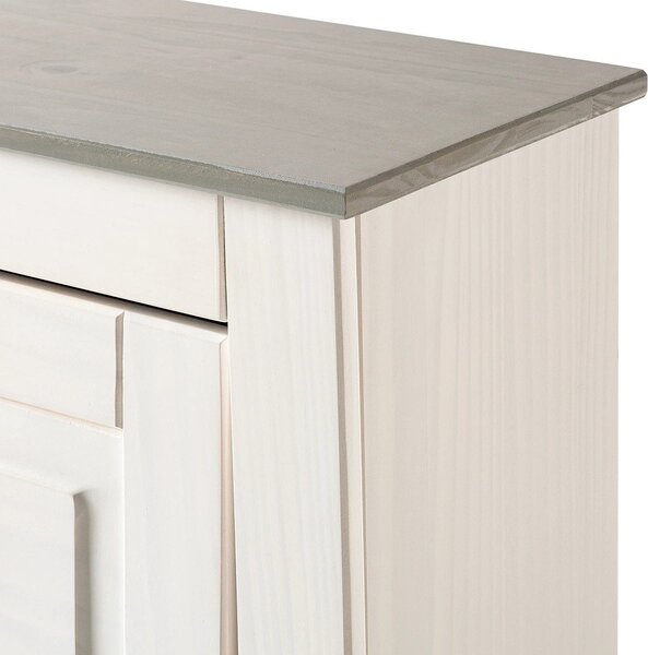 Scarpiera bianca in legno di pino Toby - Støraa