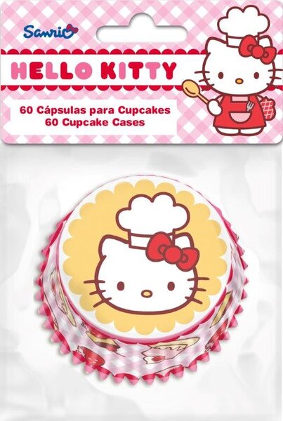 Set di 60 Pirottini per Cupcakes Hello Kitty Cake Design