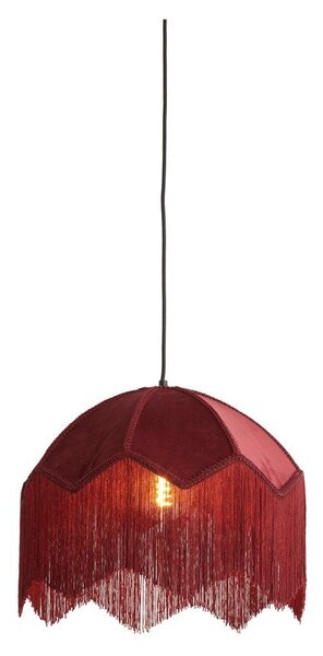 Lampadario bordeaux con paralume in tessuto ø 40 cm Malacia - Light & Living