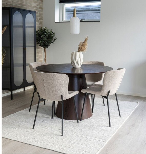 Tavolo da pranzo rotondo con piano in legno di noce ø 120 cm Bolton - House Nordic