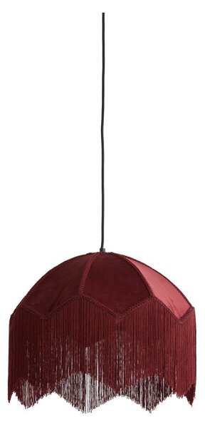 Lampadario bordeaux con paralume in tessuto ø 40 cm Malacia - Light & Living