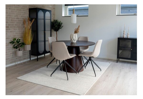Tavolo da pranzo rotondo con piano in legno di noce ø 120 cm Bolton - House Nordic
