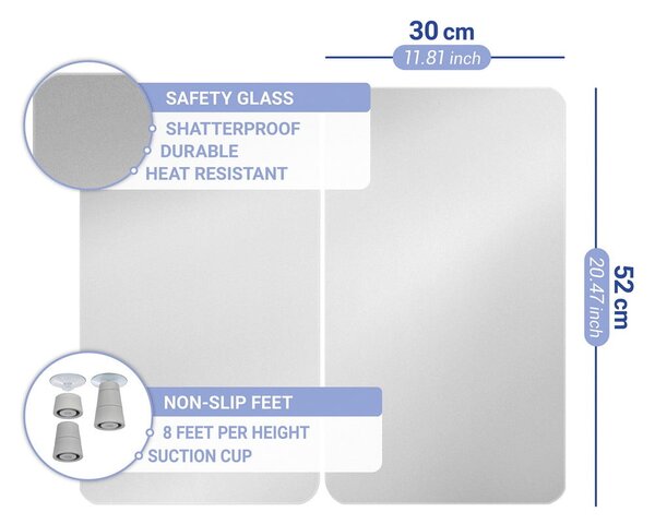 Set di 2 cappe in vetro Argento Universal - Wenko