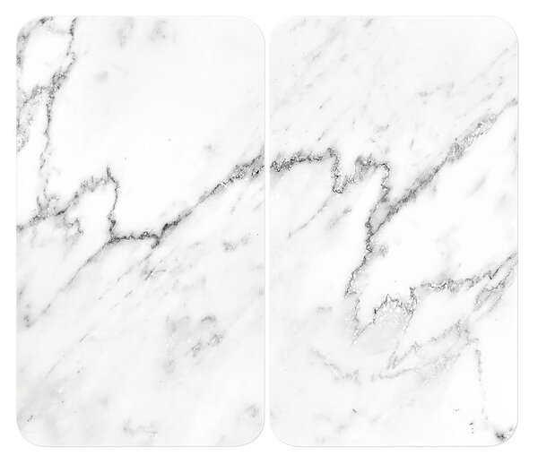 Set di 2 copri stufe in vetro, 52 x 30 cm Marble - Wenko