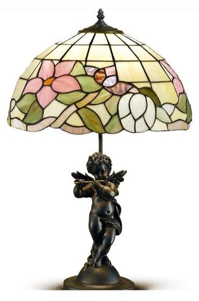 B616-T616 TULIPANO LAMPADA DA TAVOLO IN VETRO TIFFANY