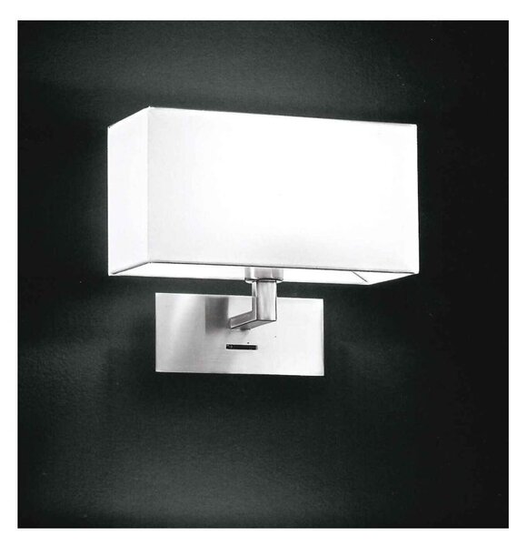 5880 APPLIQUE IN FINITURA CROMO CON PARALUME IN TESSUTO BIANCO
