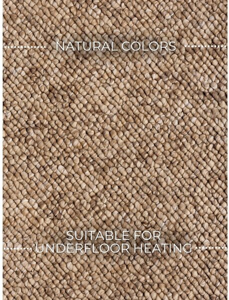 Passatoia in marrone chiaro lavabile 80x240 cm Rocco Caramel – Elle Decoration