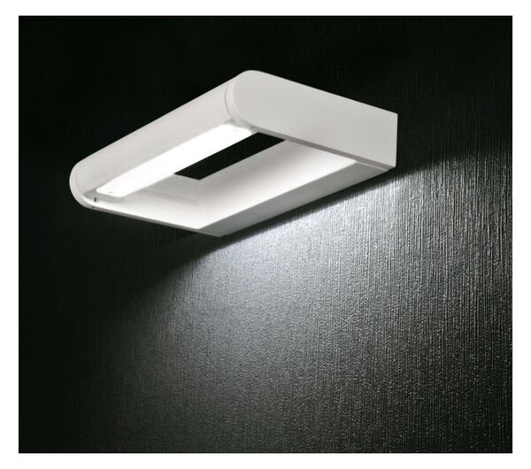 TUBE LED 12W APPLIQUE IN ALLUMINIO VERNICIATO DI BIANCO ORIENTABILE