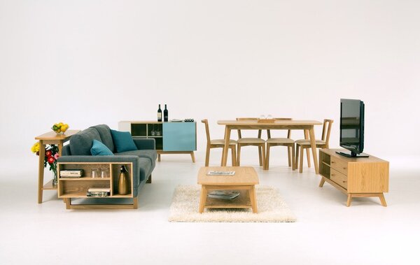 Mobile TV color naturale con trama in rovere Kensal - Woodman