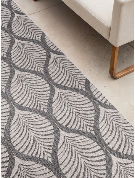 Passatoia da interno ed esterno grigia/avorio 80x250 cm Duet Liora – NORTHRUGS