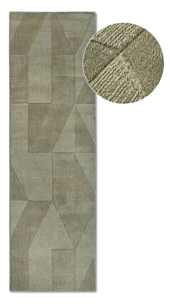 Passatoia verde in lana tessuta a mano 80x250 cm Ursule - Villeroy&Boch