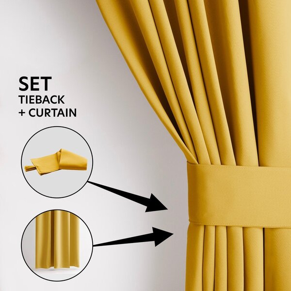 Tenda parzialmente oscurante gialla 140x245 cm Kierra – Restilo