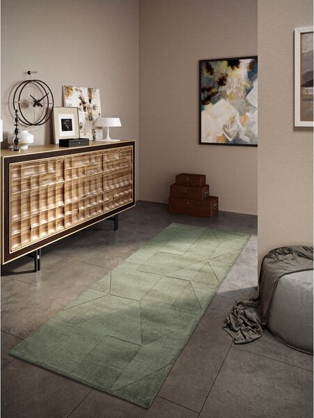 Passatoia verde in lana tessuta a mano 80x250 cm Ursule - Villeroy&Boch