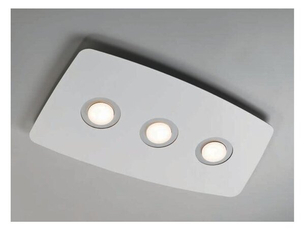 DEMETRA 3 BIANCA PLAFONIERA APPLIQUE DI ILLUMINANDO 8 COLORI ANELLO LAMPADINE GX53 LED