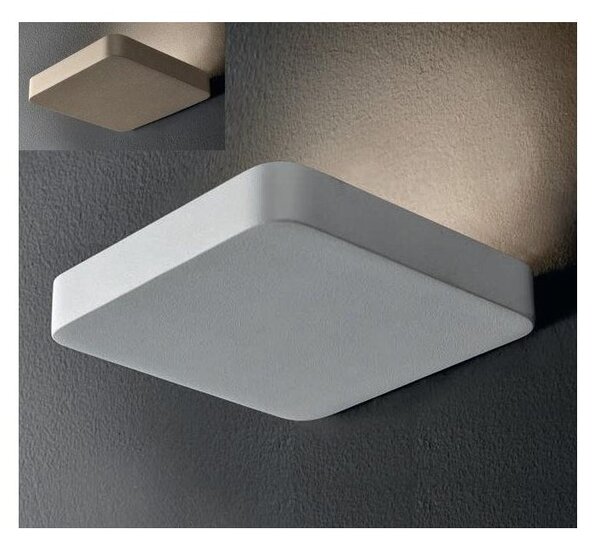 TOBIA 1 APPLIQUE LED INTEGRATO 12W BIANCO O SABBIA LUCE RIVOLTA VERSO L'ALTO DI ILLUMINANDO