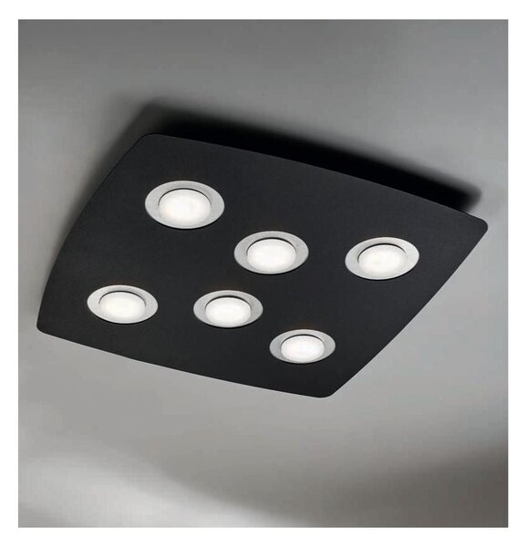 DEMETRA PLAFONIERA SQUADRATA 60X60 CON 6 ANELLI COLORE A SCELTA DI ILLUMINANDO
