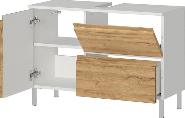 Mobile bianco sotto il lavabo in rovere 80x56 cm Torrance - Germania