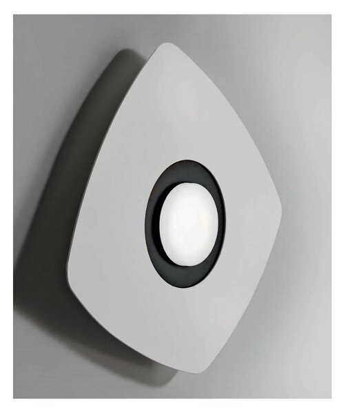DEMETRA 1 BIANCA APPLIQUE PLAFONIERA CON ANELLO IN VARI COLORI LAMPADINA LED SOSTITUIBILE
