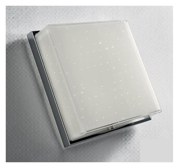 BRILLA PLAFONIERA APPLIQUE EFFETTO CIELO STELLATO LED INTEGRATO MONTATURA CROMO LUCIDA