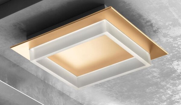 SQUARE Q35 PLAFONIERA QUADRATA 35X35 CM LED 28W MODERNA 22 COLORI DI PROMOINGROSS