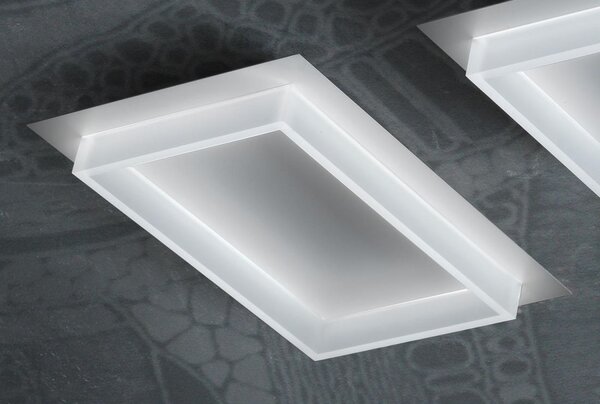 SQUARE R50 PLAFONIERA RETTANGOLARE 22 COLORI CM 50X35 LED INTEGRATO 36W MODERNA DI PROMOINGROSS