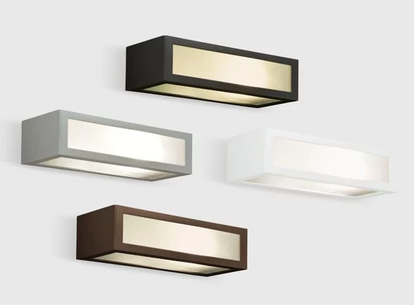 ASTER-B APPLIQUE ESTERNO IP54 4 COLORI DIFFUSORI IN VETRO MODERNO 1XE27 PROMOINGROSS